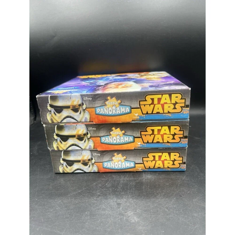 Star Wars Puzzle Panorama Set 3-in-1 211 pcs Cardinal Disney Sealed NIB